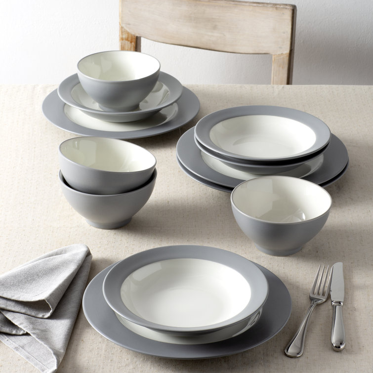 Noritake Colorwave 12 Piece Rim Dinnerware Set Service for 4 Reviews AllModern